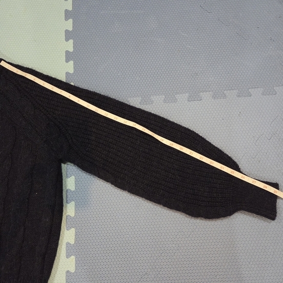 Free Assembly Men's Black Cable Knit Sweater Size L NWT - Picture 4 of 7